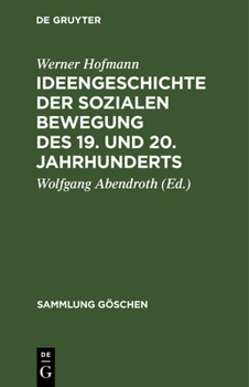 Hardcover Ideengeschichte der sozialen Bewegung des 19. und 20. Jahrhunderts [German] Book