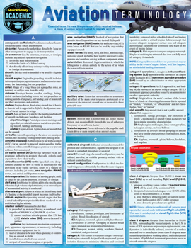 Misc. Aviation Terminology: A Quickstudy Laminated Reference Guide Book