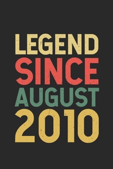 Legend Since August 2010: Vintage Notebook For Nine Year Old Kids, 9th Birthday Keepsake, Memory Book, Draw and Write Journal, 9 Year Old Bday Gift