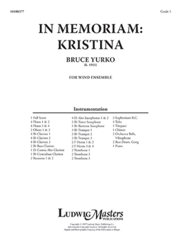 Paperback In Memoriam Kristina: Conductor Score Book