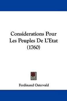 Paperback Considerations Pour Les Peuples De L'Etat (1760) Book