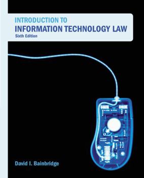 Paperback Introduction to Information Technology Law Book