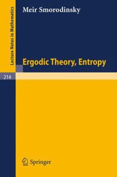 Paperback Ergodic Theory Entropy Book