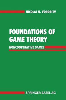 Hardcover Foundations of Game Theory: Noncooperative Games Book