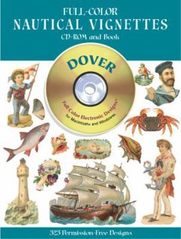 Paperback Full-Color Nautical Vignettes CD-ROM and Book [With CDROM] Book