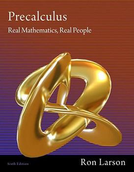 Hardcover Precalculus: Real Mathematics, Real People Book