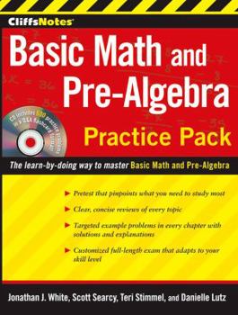 Paperback Cliffsnotes Basic Math and Pre-Algebra Practice Pack with CD [With CDROM] Book