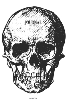 Paperback SKULL Notebook Journal: A cool 6x9 college ruled lined 110 pages for notes diary school work Book