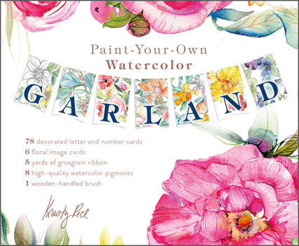 Paperback Paint-Your-Own Watercolor Garland: Illustrations by Kristy Rice Book