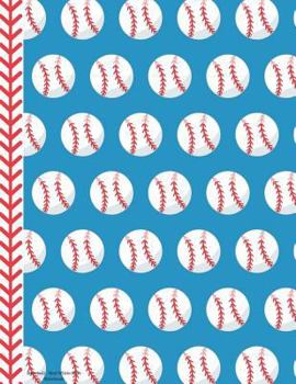 Paperback Baseball - Red White Blue Notebook - 5x5 Graph Paper: 130 Pages 8.5 X 11 Quad Ruled Pages School Teacher Student Game Player Coach Math Diagram Book