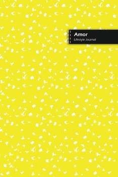 Paperback Amor Lifestyle Journal, Blank Write-in Notebook, Dotted Lines, Wide Ruled, Size (A5) 6 x 9 In (Yellow) Book