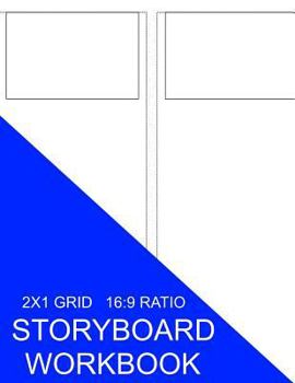 Paperback Storyboard Workbook: 2x1 Grid 16:9 Ratio Book