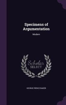 Hardcover Specimens of Argumentation: Modern Book