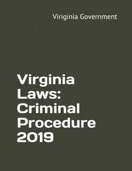 Paperback Virginia Laws: Criminal Procedure 2019 Book
