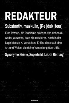 Redakteur Notizbuch: Redakteur Journal DIN A5 liniert 120 Seiten Geschenk (German Edition)