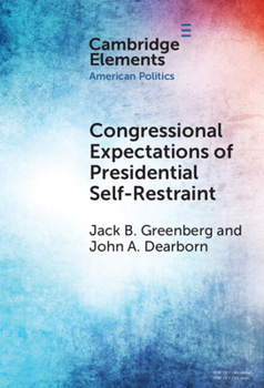 Hardcover Congressional Expectations of Presidential Self-Restraint Book