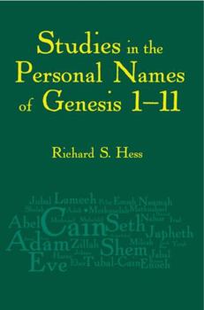 Paperback Studies in the Personal Names of Genesis 1-11 Book