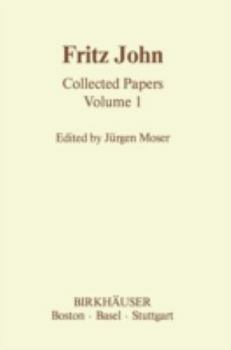 Hardcover Fritz John: Collected Papers Volume 1 Book