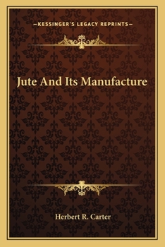 Paperback Jute And Its Manufacture Book