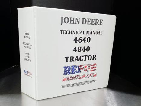 Ring-bound 4840 John Deere Technical Service Shop Repair Manual Book