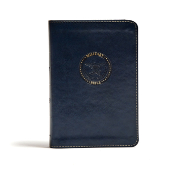 Imitation Leather CSB Military Bible, Navy Blue Leathertouch Book