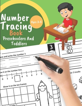 Paperback Number tracing book for Preschoolers And Toddlers Ages 3-5: Learn numbers 0 to 20! Learning the easy Maths for kids. Great Gift for Toddlers and Presc Book