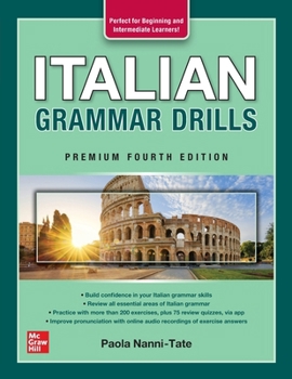 Paperback Italian Grammar Drills, Premium Fourth Edition Book