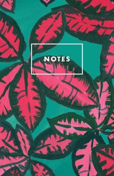 Notes: Exotic Pink Leaf Tropical Palm Beach Paperback Journal / Diary / Notebook with 100 Lined, Cream-colored Pages for Writing Notes and ... Prime Floridian (Prime Floridian Notebooks)