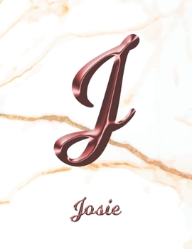 Josie: 1 Year Weekly Planner with Note Pages (12 Months) | White Marble Rose Gold Pink Effect Letter J | 2020 - 2021 | Week Planning | Monthly ... | Plan Each Day, Set Goals & Get Stuff Done