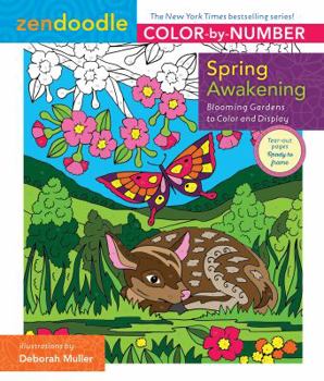 Paperback Zendoodle Color-by-Number: Spring Awakening: Blooming Gardens to Color and Display Book