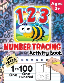 Paperback Number Tracing Activity Book: 140 Pages Learn to Write, Ages 3+ Book