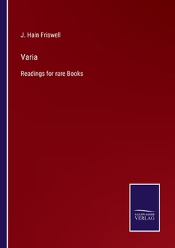Paperback Varia: Readings for rare Books Book
