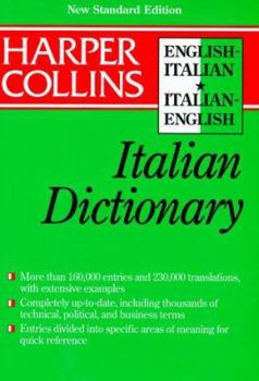 Hardcover Harper Collins Italian College Dictionary Book