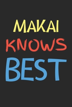Makai Knows Best: Lined Journal, 120 Pages, 6 x 9, Makai Personalized Name Notebook Gift Idea, Black Matte Finish (Makai Knows Best Journal)