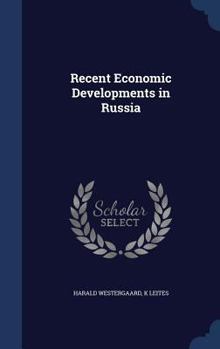 Hardcover Recent Economic Developments in Russia Book