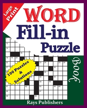 Paperback Large Print Word Fill-in Puzzle book [Large Print] Book