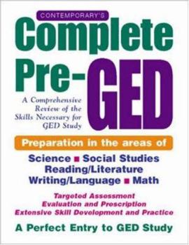 Paperback Contemporary's Complete Pre-GED Book
