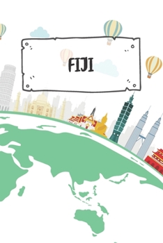 Fiji: Dotted Travel Diary Notebook or Journey Dotted Grid Journal - Holiday Trip Pocketbook for Men and Women with Dots