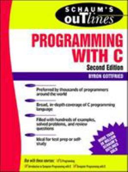 Paperback Schaum's Outline of Programming with C Book