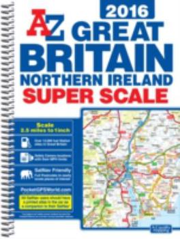 Spiral-bound Great Britain Super Scale Road Atlas Book
