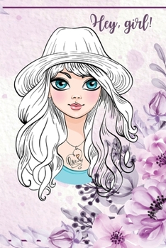 House of flowers: Lined Paper Book with colored illustrations on each page - colored cute girl illustrationBlush Notes Paper for writing in with ... Perfect for School, Office & Home Thick Paper