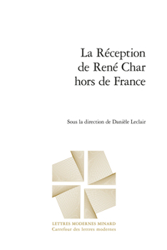 Paperback La Reception de Rene Char Hors de France [French] Book