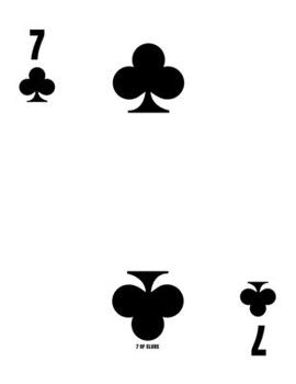 Paperback 7 Of Clubs: Poker Card 4x4 Graph Paper Notebook With .25" x .25" Squares For Work, Home Or School. 8.5 x 11 Notepad Journal For Ma Book