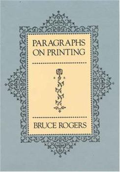 Paperback Paragraphs on Printing Book