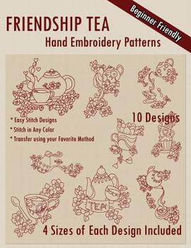 Paperback Friendship Tea Hand Embroidery Patterns Book