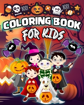 Paperback Coloring book for kids: Halloween coloring book 50 coloring pages Relaxation Book