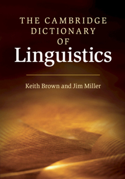 Paperback The Cambridge Dictionary of Linguistics Book