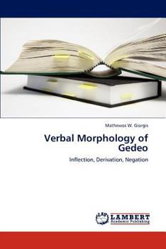 Paperback Verbal Morphology of Gedeo Book