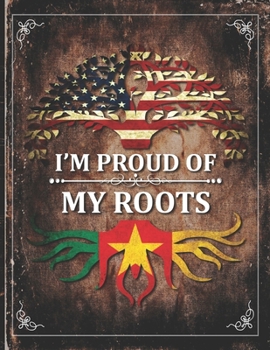 Im Proud of My Roots: Vintage Cameroon and American Flag Personalized Gift for Coworker Friend  2020 Calendar Daily Weekly Monthly Planner Organizer