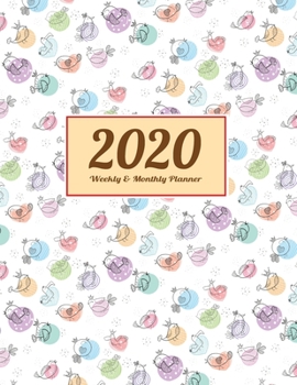 Paperback 2020 Planner Weekly & Monthly 8.5x11 Inch: Pretty Bird One Year Weekly and Monthly Planner + Calendar Views Book